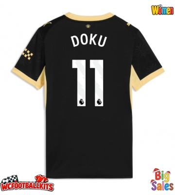 Manchester City Jeremy Doku #11 Replica Away Stadium Shirt for Women 2026-27 Short Sleeve